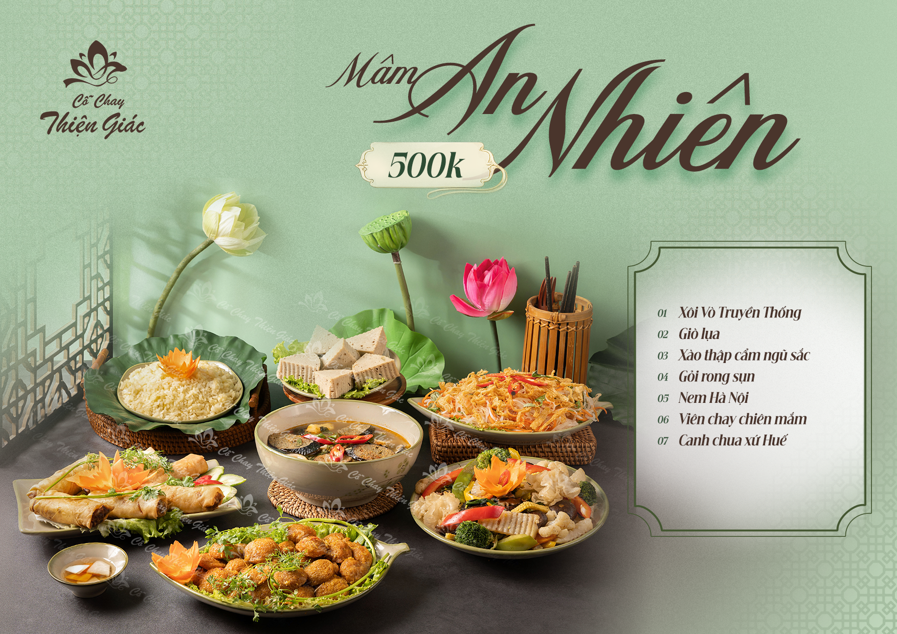 Mâm cỗ chay Thiện Giác